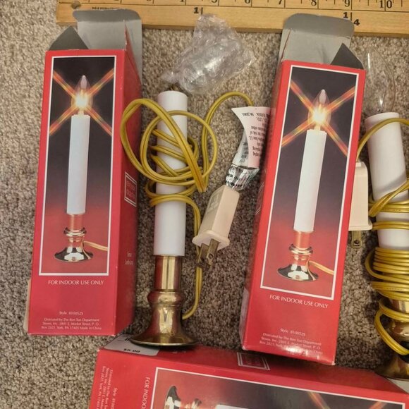 5 Electric Window Candle Light Glass Bulb Dusk To Dawn Sensor Light Brass  Base - Picture 2 of 10